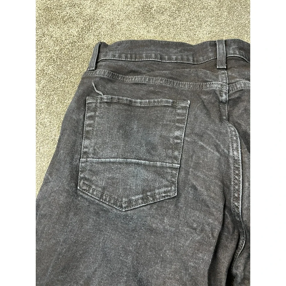 Nautica Jeans Mens Size 34X30 Pocket Regular Straight Fit Black Denim Flat Front